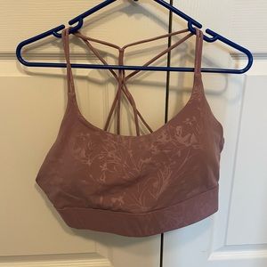 Light Lilac Floral Double Strap Bra